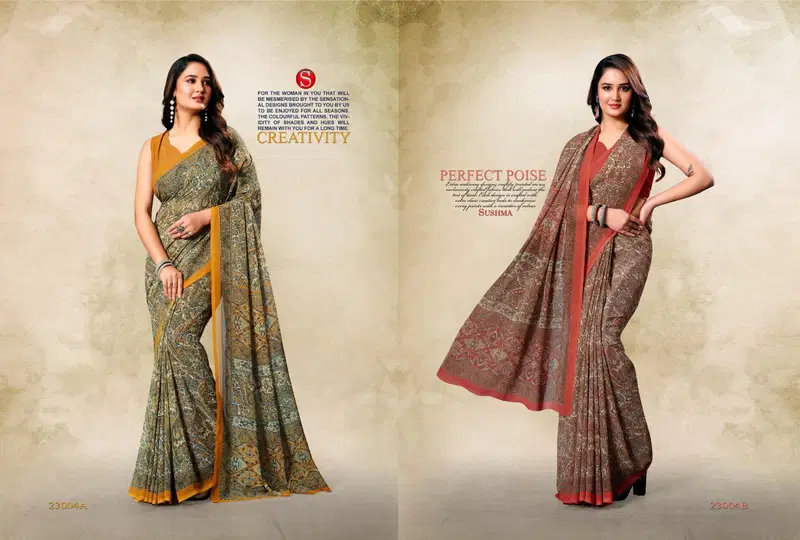 Classical By Sushma Printed Weightless Sarees Online Wholesale
